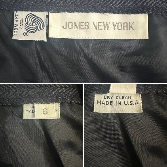 Jones New York 2 Piece Wool Skirt Suit Long Sleeve Jacket And Long Skirt Size 6 - Picture 5 of 16